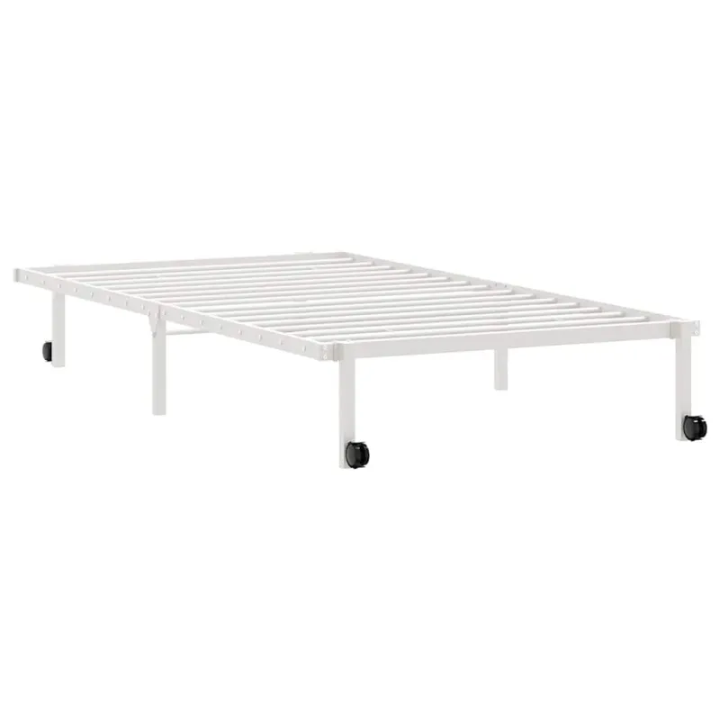 Lovos rėmas be čiužinio Sulankstomas baltas 107x203 cm Plienas