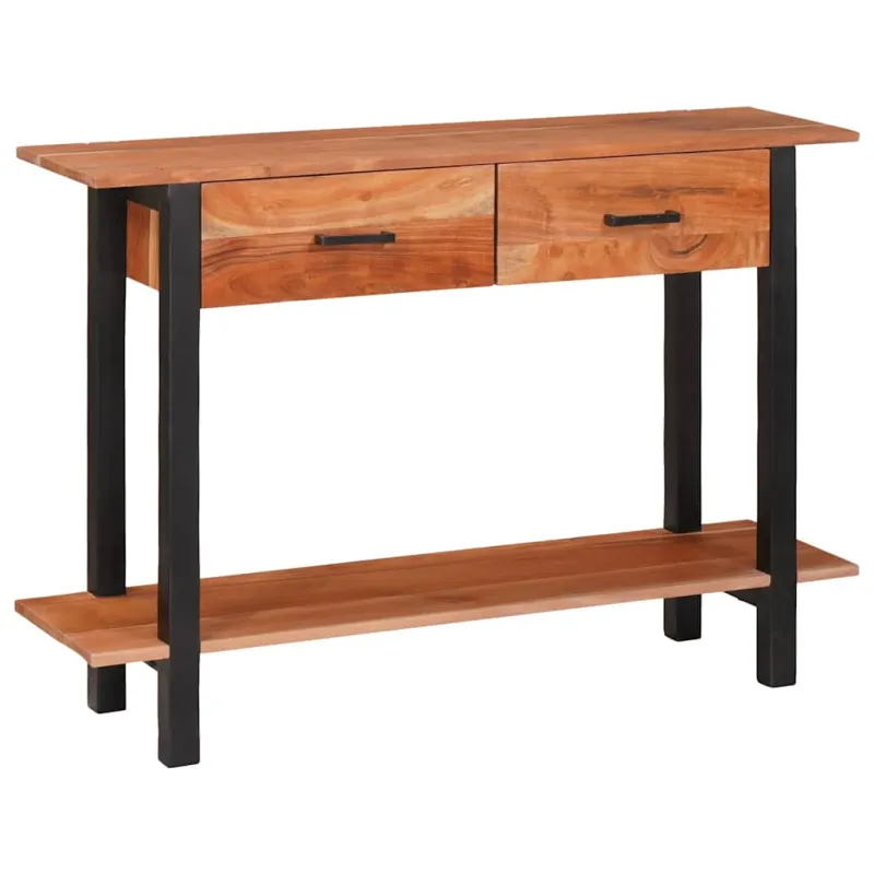 Konsolinis stalas su stalčių Ruda ir juoda 110 x 30 x 75 cm