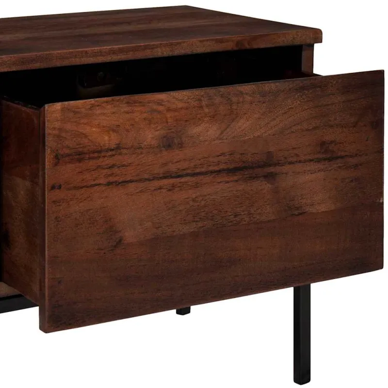 Televizoriaus spintelė su stalčių honey brown 110 x 30 x 36 cm