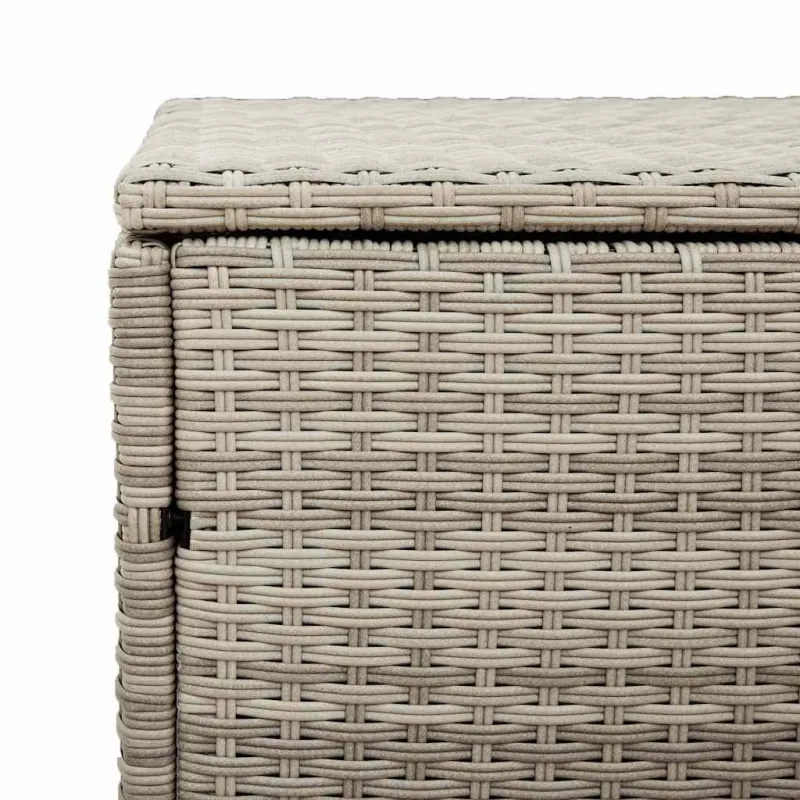 sodo laikymo dėžutė šviesiai pilka 110x50x58 cm poliratanas