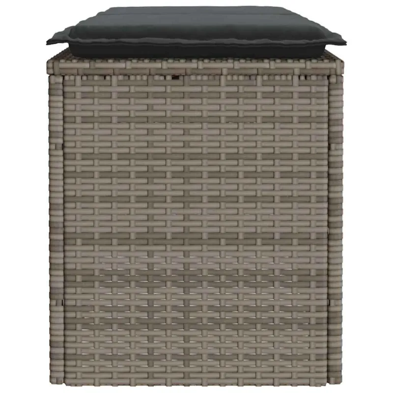 sodo suolas su pagalvėlė pilka 110x40x44 cm polietileno rotango