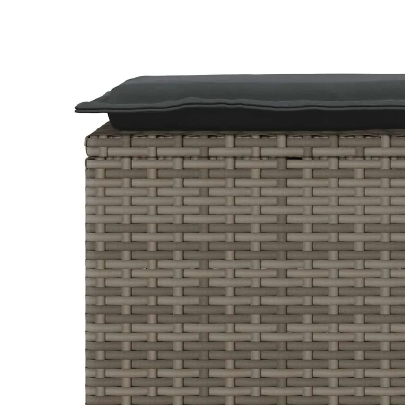 sodo suolas su pagalvėlė pilka 110x40x44 cm polietileno rotango