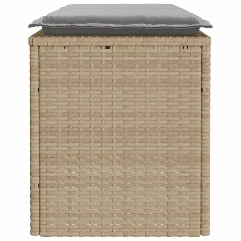 sodo suolas su pagalvėlė smėlio spalvos 110x40x44cm poliratanas