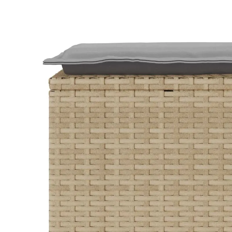 sodo suolas su pagalvėlė smėlio spalvos 110x40x44cm poliratanas