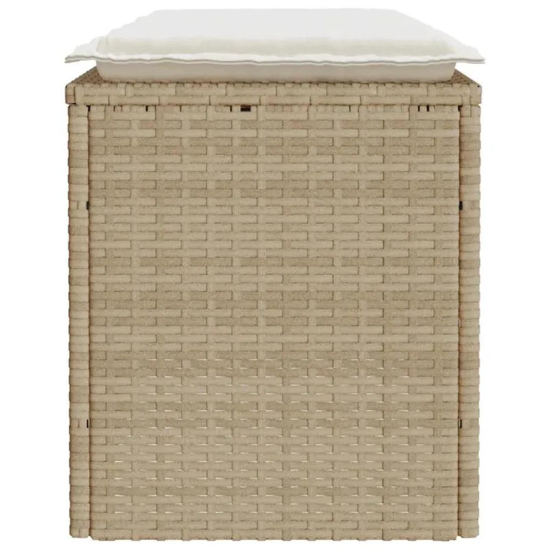 sodo suolas su pagalvėlė smėlio spalvos 110x40x44cm poliratanas