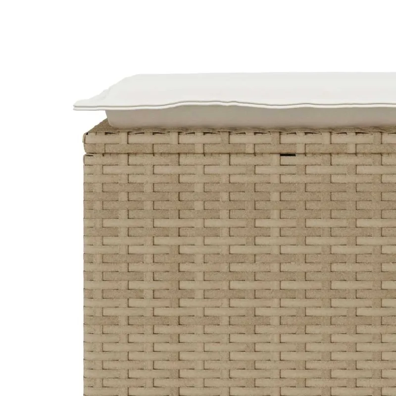 sodo suolas su pagalvėlė smėlio spalvos 110x40x44cm poliratanas