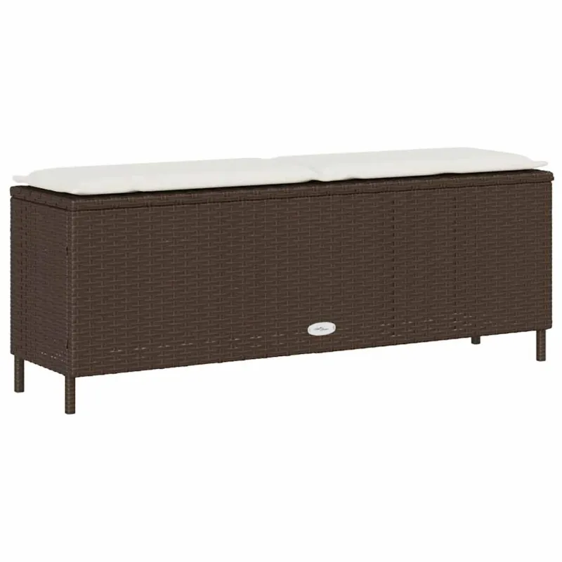 sodo suolas su pagalvėlė ruda 110x30x40,5 cm poliratanas