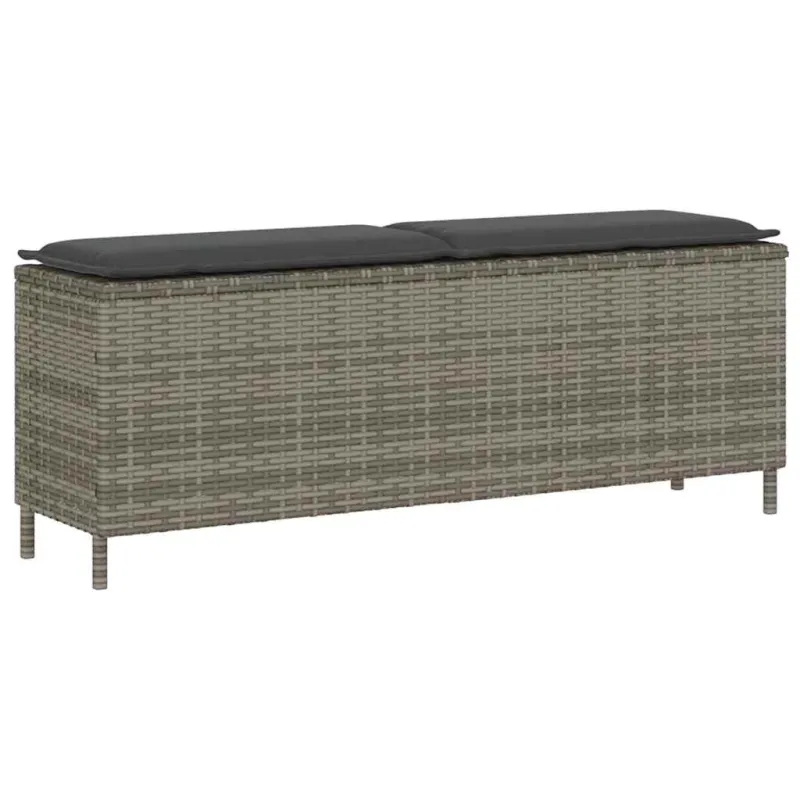 sodo suolas su pagalvėlė pilka 110x30x40,5 cm poliratanas