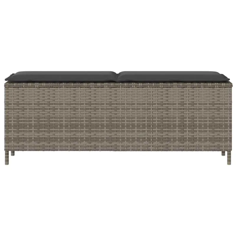 sodo suolas su pagalvėlė pilka 110x30x40,5 cm poliratanas