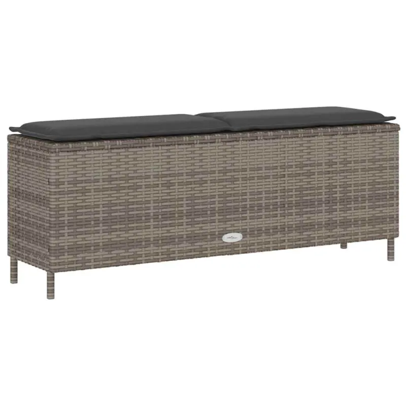 sodo suolas su pagalvėlė pilka 110x30x40,5 cm poliratanas
