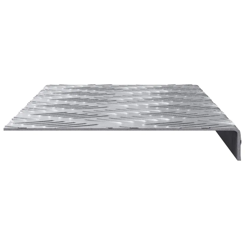 Laiptų danga 5 pcs Sidabro 60 x 18 x 2,5 cm Aliuminis