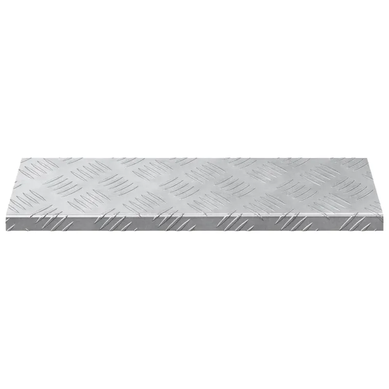 Laiptų danga 10 pcs Sidabro 60 x 18 x 2,5 cm Aliuminis