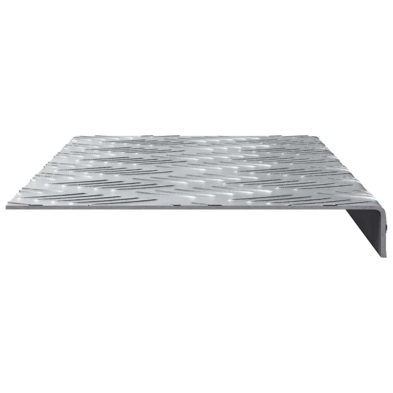 Laiptų danga 10 pcs Sidabro 60 x 18 x 2,5 cm Aliuminis