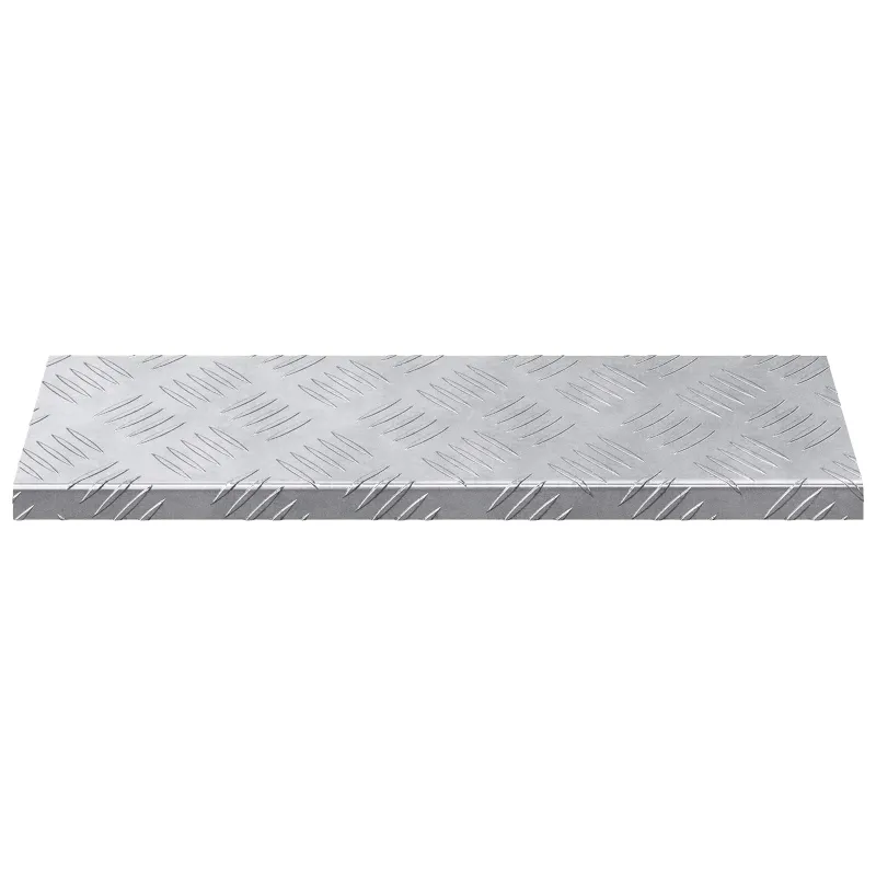 Laiptų danga 15 pcs Sidabro 60 x 18 x 2,5 cm Aliuminis
