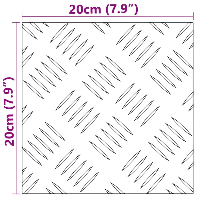 Laiptų danga Kvadrato 2 pcs Sidabro 20 x 20 cm Aliuminis