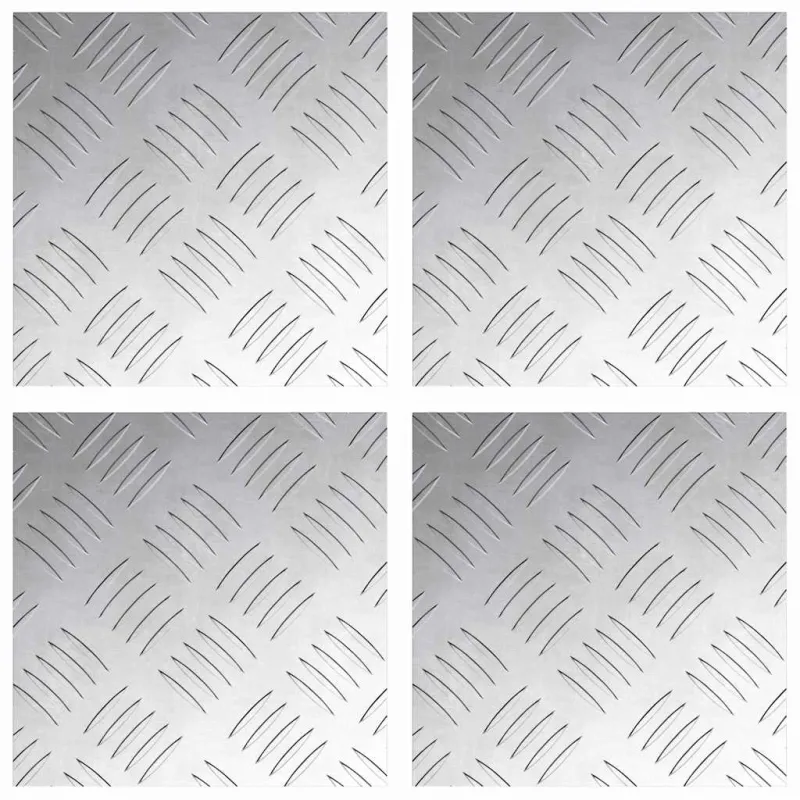 Laiptų danga Kvadrato 4 pcs Sidabro 20 x 20 cm Aliuminis