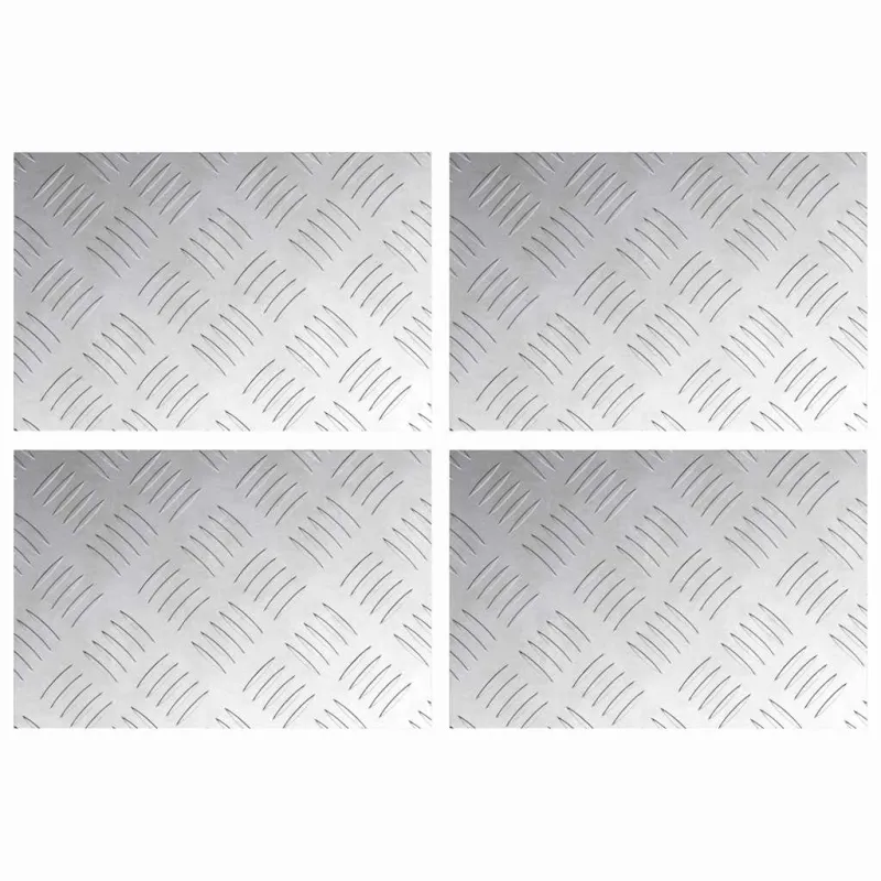 Laiptų danga Stačiakampio 4 pcs Sidabro 30 x 20 cm Aliuminis