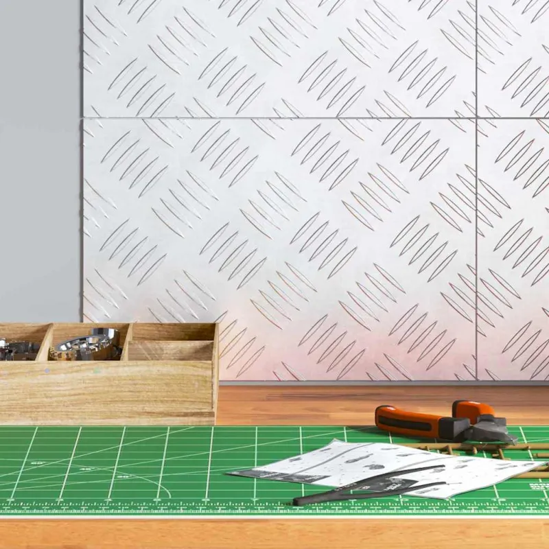 Laiptų danga Stačiakampio 4 pcs Sidabro 30 x 20 cm Aliuminis
