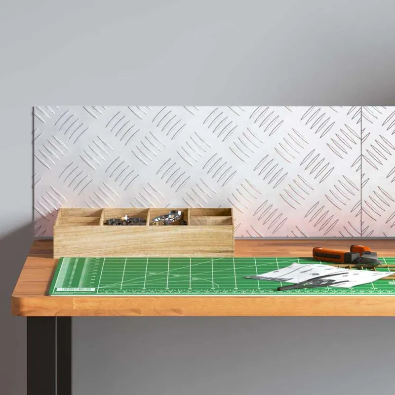Laiptų danga Stačiakampio 2 pcs Sidabro 50 x 20 cm Aliuminis