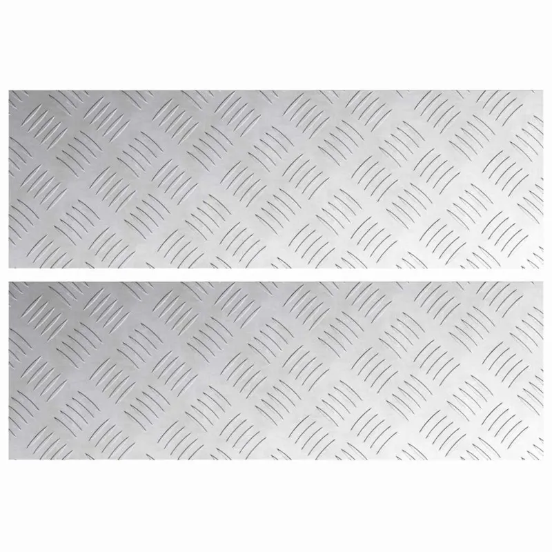 Laiptų danga Stačiakampio 2 pcs Sidabro 60 x 20 cm Aliuminis