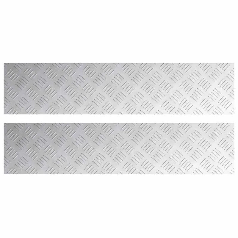 Laiptų danga Stačiakampio 2 pcs Sidabro 90 x 20 cm Aliuminis