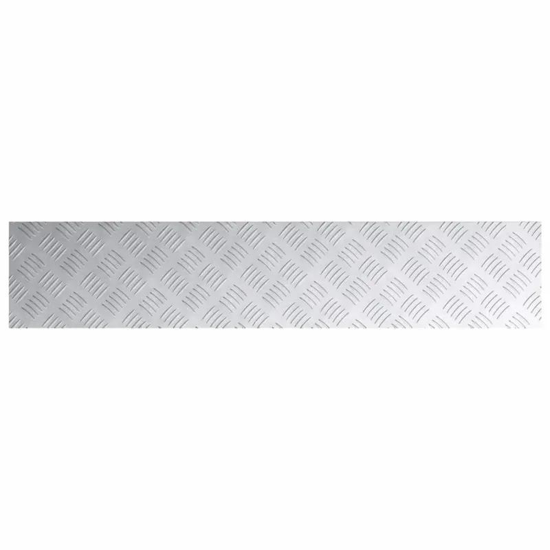 Laiptų danga Stačiakampio 4 pcs Sidabro 100 x 20 cm Aliuminis