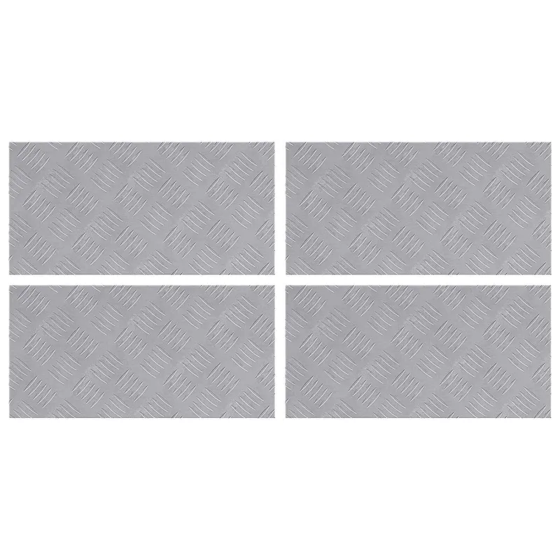 Laiptų danga Stačiakampio 4 pcs Sidabro 50 x 25 cm Aliuminis