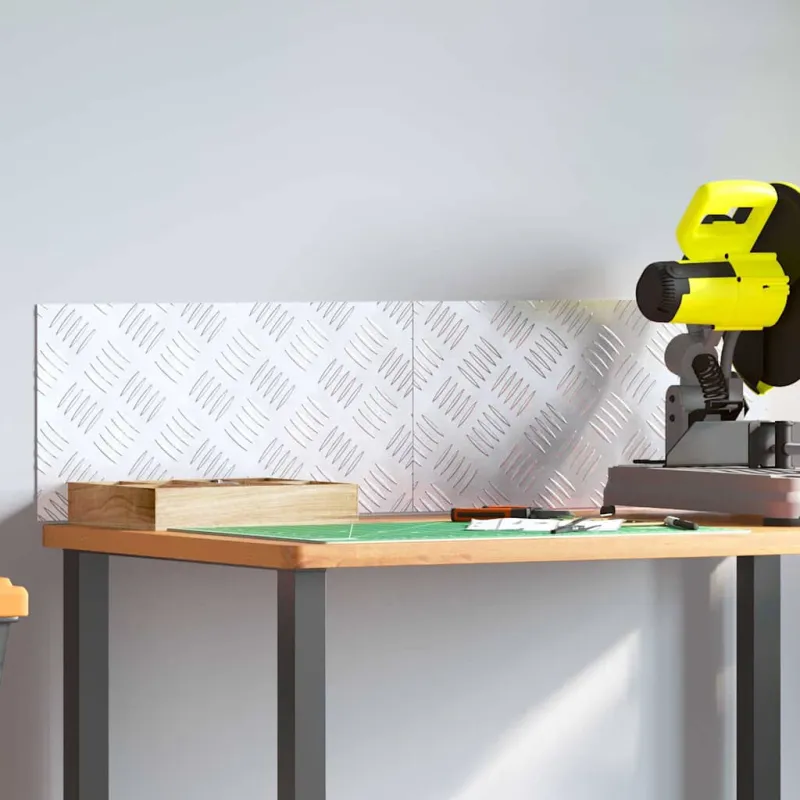 Laiptų danga Stačiakampio 2 pcs Sidabro 50 x 25 cm Aliuminis