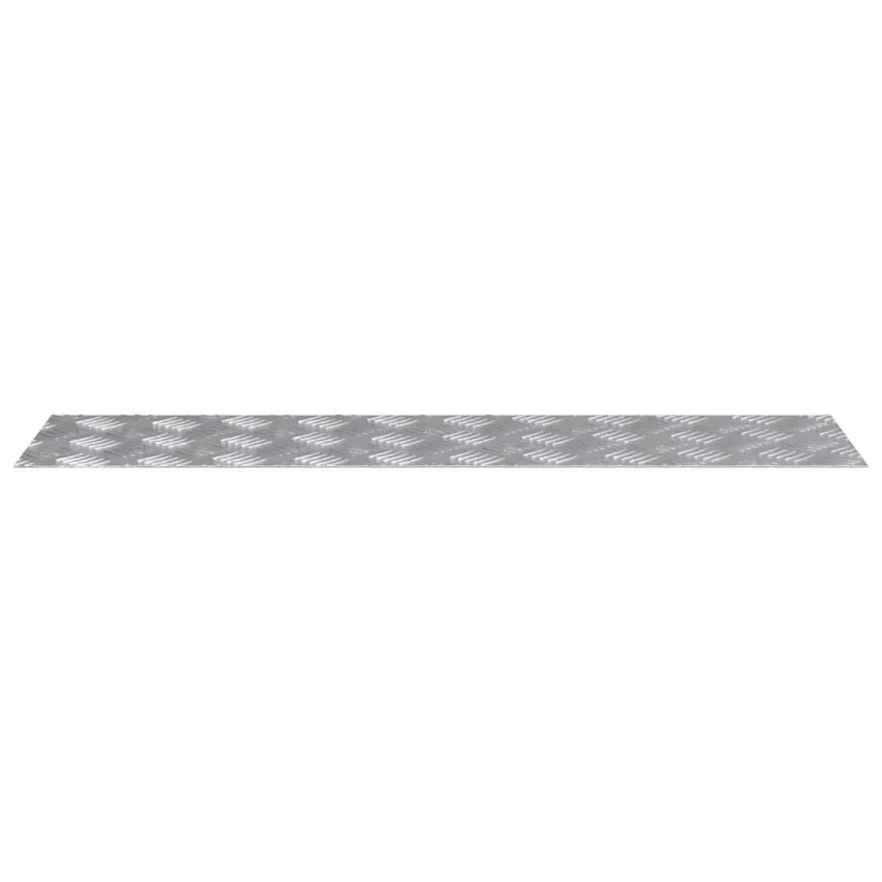 Laiptų danga Stačiakampio 4 pcs Sidabro 100 x 25 cm Aliuminis