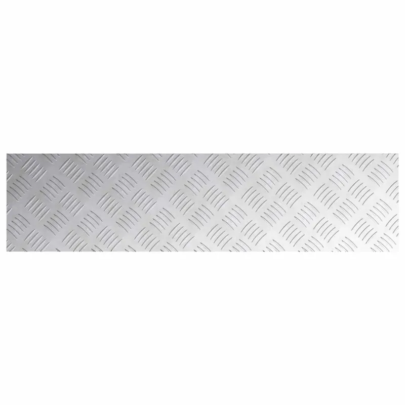 Laiptų danga Stačiakampio 4 pcs Sidabro 100 x 25 cm Aliuminis