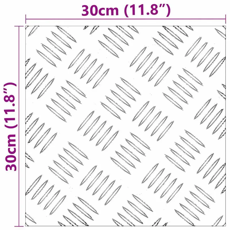Laiptų danga Kvadrato 4 pcs Sidabro 30 x 30 cm Aliuminis