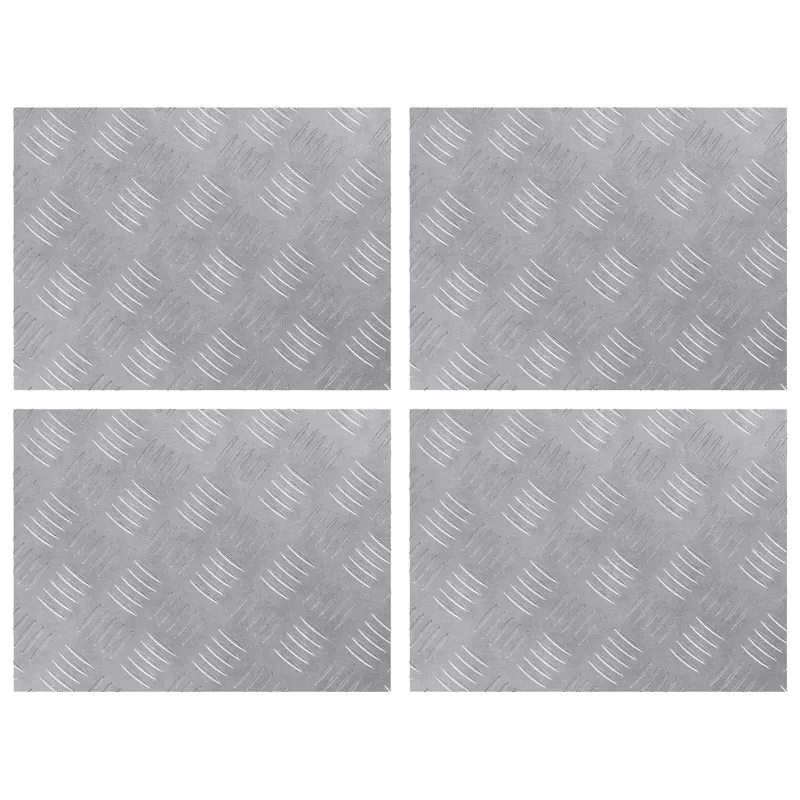 Laiptų danga Stačiakampio 4 pcs Sidabro 40 x 30 cm Aliuminis