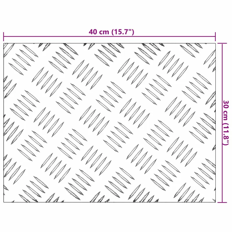 Laiptų danga Stačiakampio 4 pcs Sidabro 40 x 30 cm Aliuminis