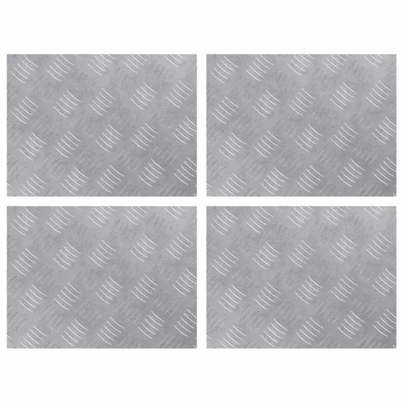 Laiptų danga Stačiakampio 4 pcs Sidabro 40 x 30 cm Aliuminis
