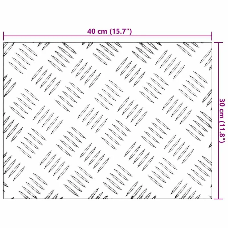 Laiptų danga Stačiakampio 4 pcs Sidabro 40 x 30 cm Aliuminis