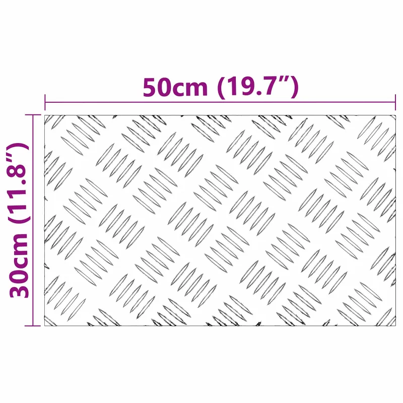 Laiptų danga Stačiakampio 2 pcs Sidabro 50 x 30 cm Aliuminis