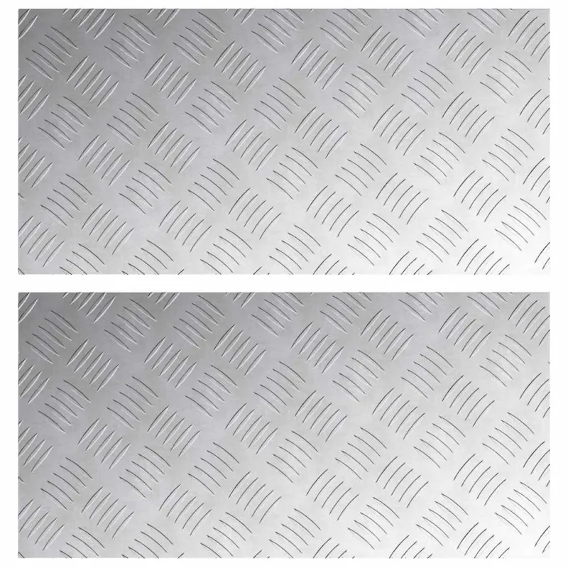 Laiptų danga Stačiakampio 2 pcs Sidabro 60 x 30 cm Aliuminis