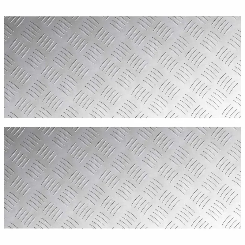 Laiptų danga Stačiakampio 2 pcs Sidabro 70 x 30 cm Aliuminis