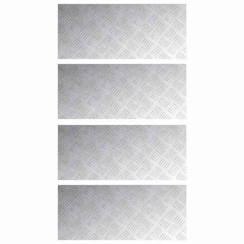 Laiptų danga Stačiakampio 4 pcs Sidabro 70 x 30 cm Aliuminis
