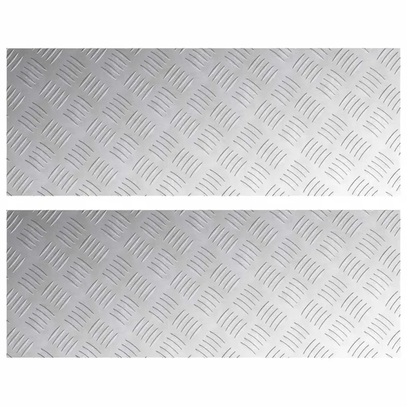 Laiptų danga Stačiakampio 2 pcs Sidabro 80 x 30 cm Aliuminis