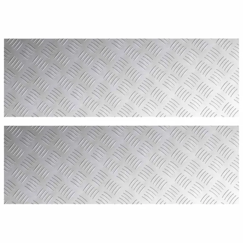Laiptų danga Stačiakampio 2 pcs Sidabro 90 x 30 cm Aliuminis
