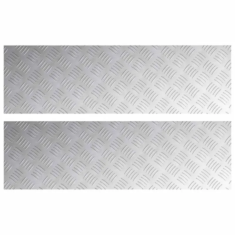 Laiptų danga Stačiakampio 2 pcs Sidabro 100 x 30 cm Aliuminis