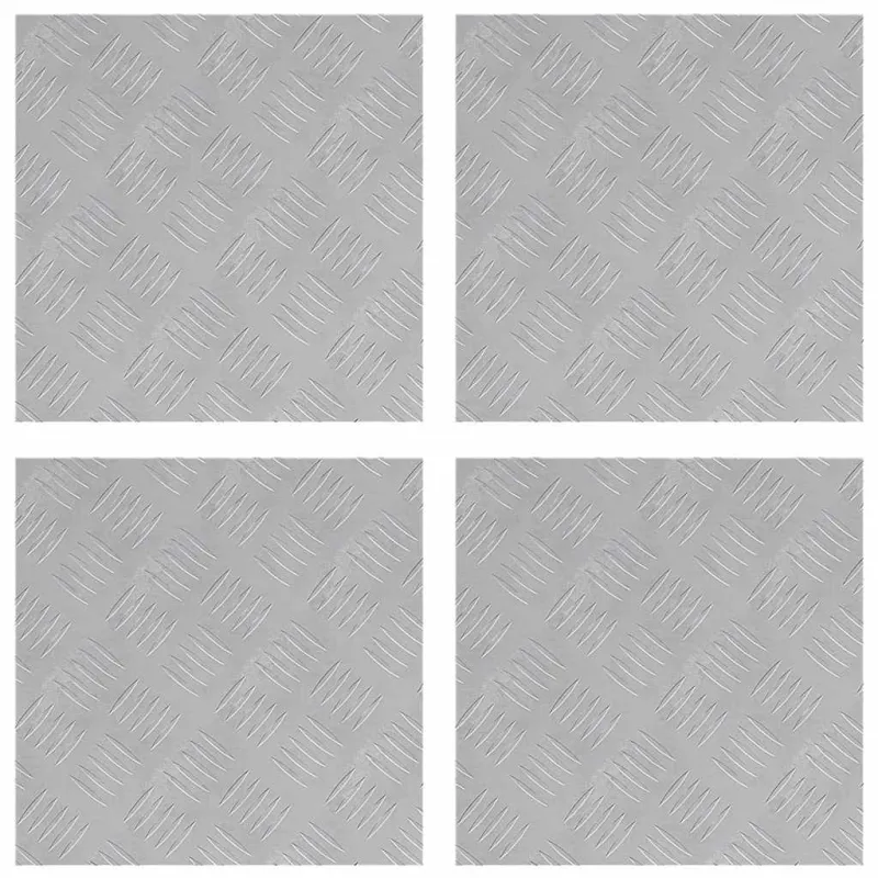 Laiptų danga Kvadrato 4 pcs Sidabro 40 x 40 cm Aliuminis