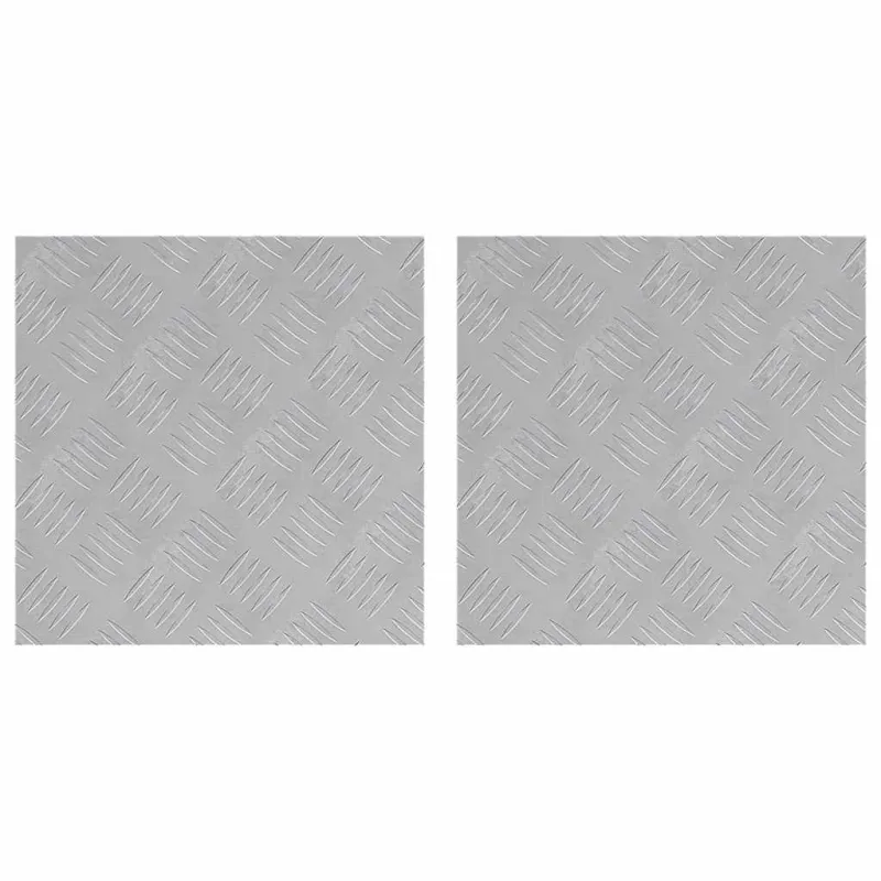 Laiptų danga Kvadrato 2 pcs Sidabro 40 x 40 cm Aliuminis