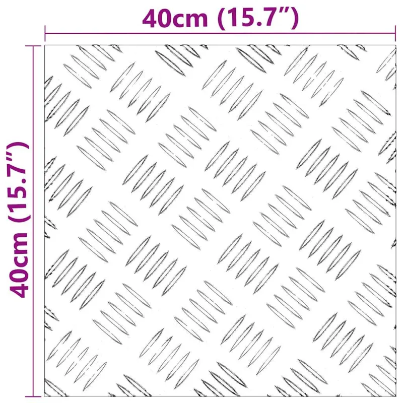 Laiptų danga Kvadrato 2 pcs Sidabro 40 x 40 cm Aliuminis