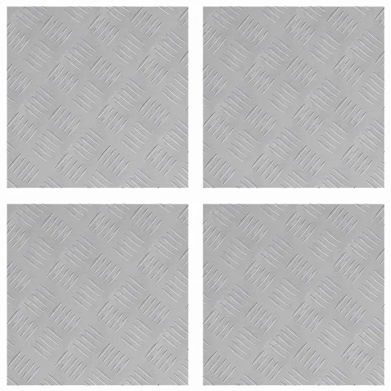 Laiptų danga Kvadrato 4 pcs Sidabro 40 x 40 cm Aliuminis
