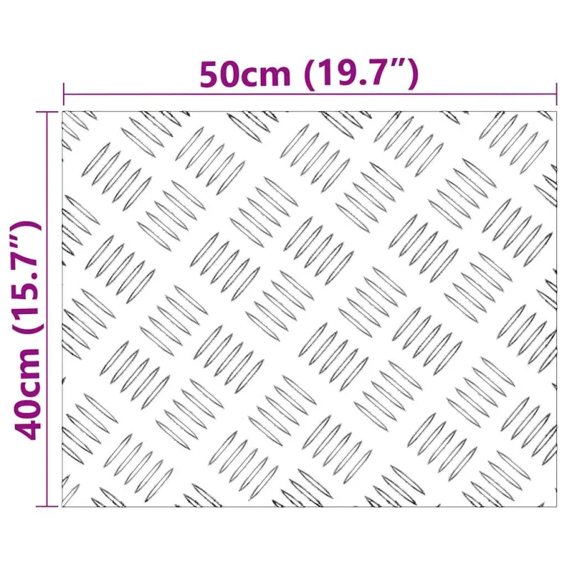 Laiptų danga Stačiakampio 2 pcs Sidabro 50 x 40 cm Aliuminis