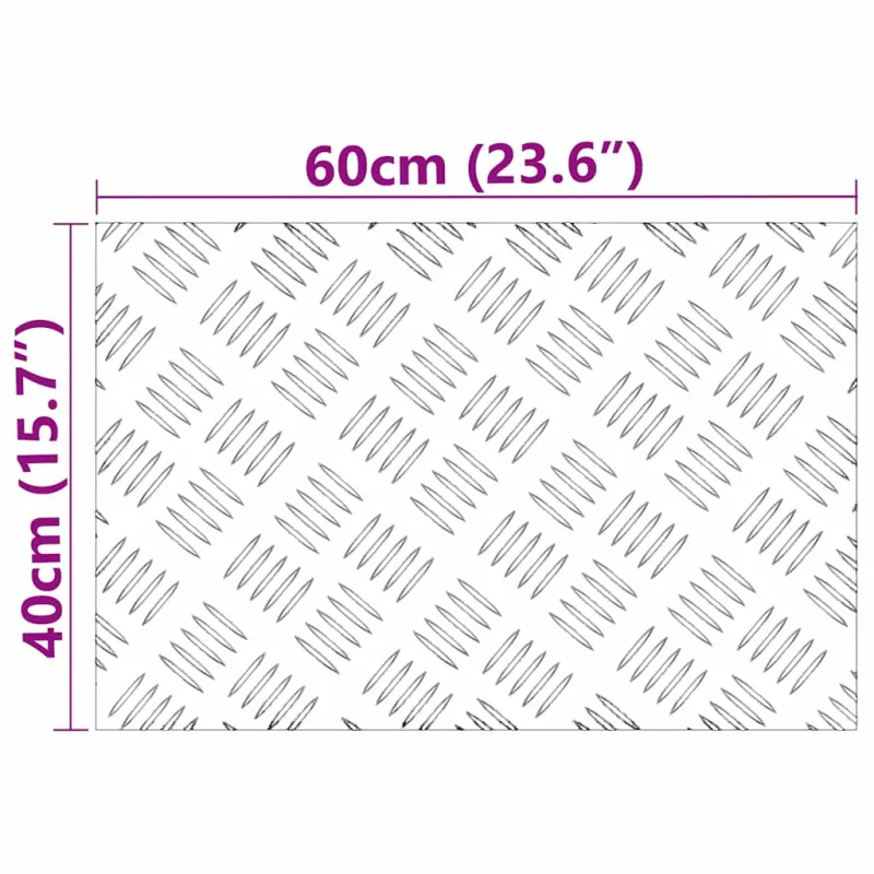 Laiptų danga Stačiakampio 2 pcs Sidabro 60 x 40 cm Aliuminis