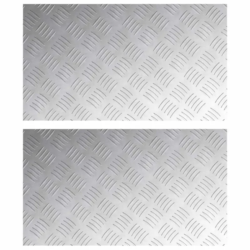 Laiptų danga Stačiakampio 2 pcs Sidabro 70 x 40 cm Aliuminis