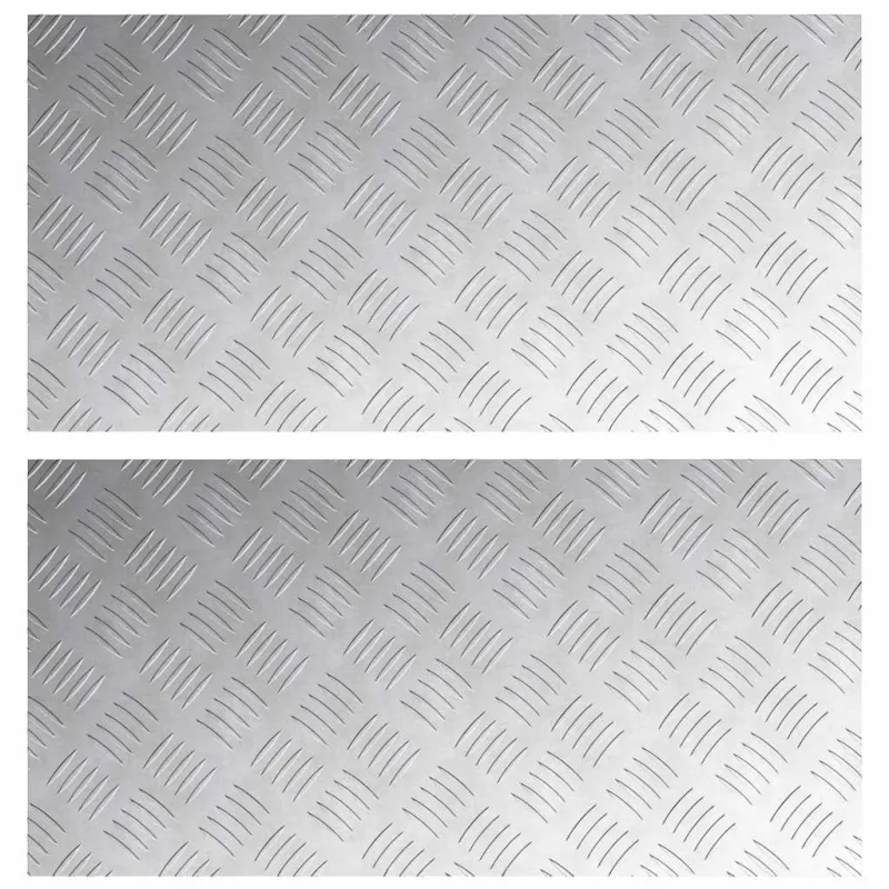 Laiptų danga Stačiakampio 2 pcs Sidabro 80 x 40 cm Aliuminis